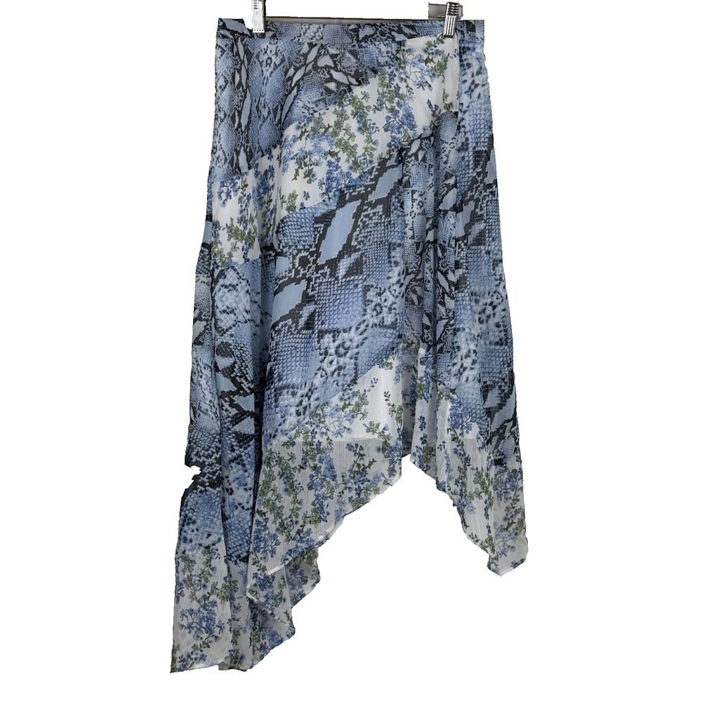 Inc International‎ Concepts Women's Snake Printed Midi Skirt Size 6 Asymmetric